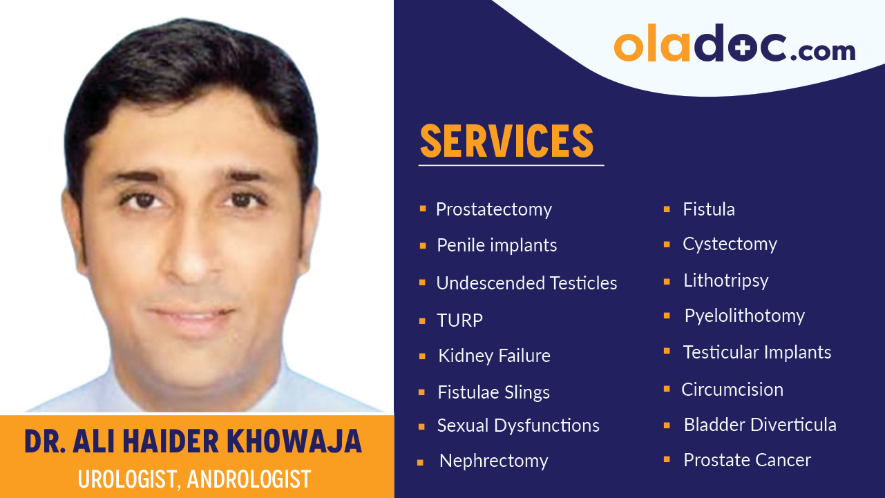 Services provided by Dr. Ali Haider Khowaja